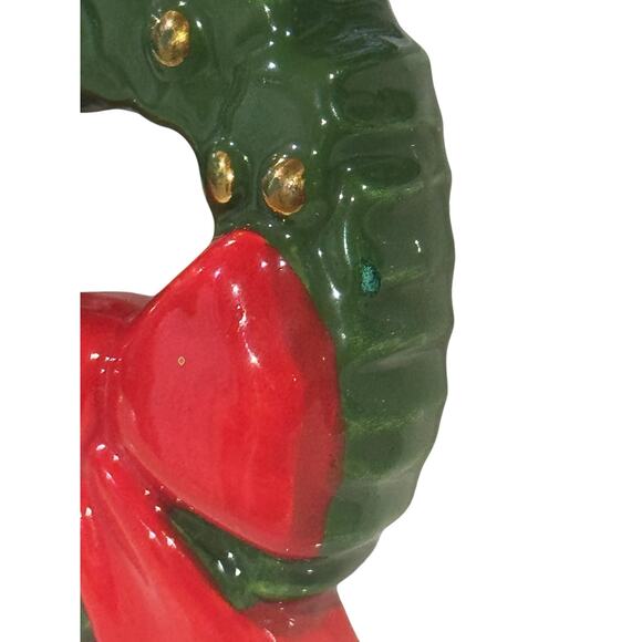 Nora Fleming Christmas Wreath Charm Platter Topper Retired FLAW - Picture 6 of 6